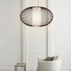 Lampa wisząca stal malowana, Ø90xh.53xl.cavo100cm, Gioia Viadurini