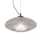 Ręcznie robiona lampa wisząca z dmuchanego szkła w Wenecji - Dafne Viadurini