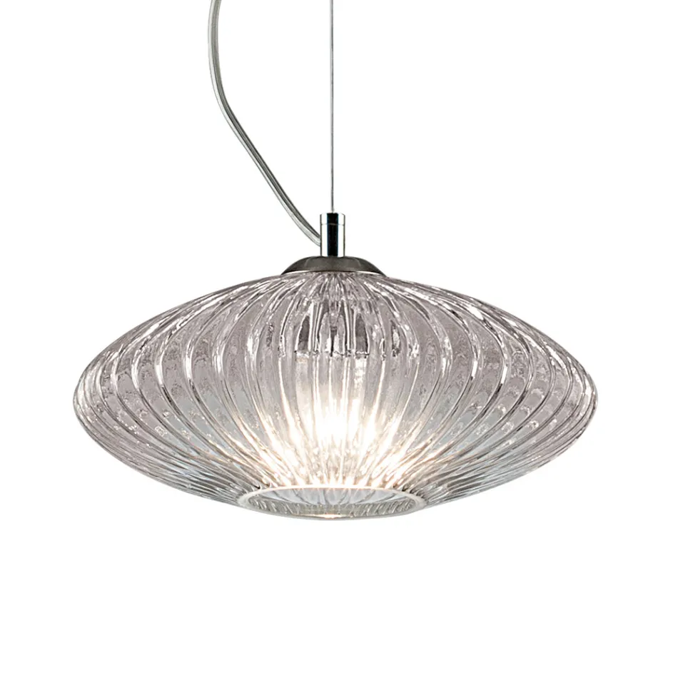 Ręcznie robiona lampa wisząca z dmuchanego szkła w Wenecji - Dafne Viadurini