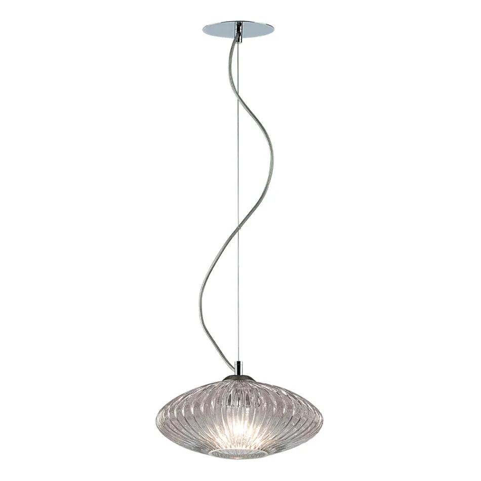 Ręcznie robiona lampa wisząca z dmuchanego szkła w Wenecji - Dafne Viadurini