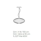 Ręcznie robiona lampa wisząca z dmuchanego szkła w Wenecji - Dafne Viadurini