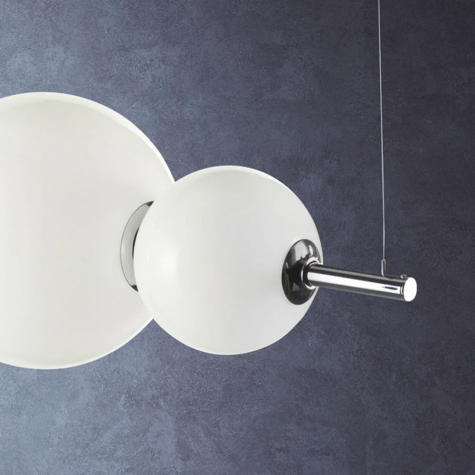 Ręcznie wykonana lampa wisząca z warstwowego szkła weneckiego - Jupiter Viadurini