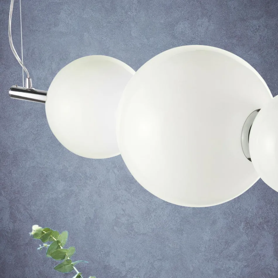 Ręcznie wykonana lampa wisząca z warstwowego szkła weneckiego - Jupiter Viadurini