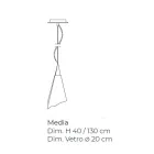 Ręcznie wykonana lampa wisząca z dmuchanego szkła weneckiego - Chrystal Viadurini