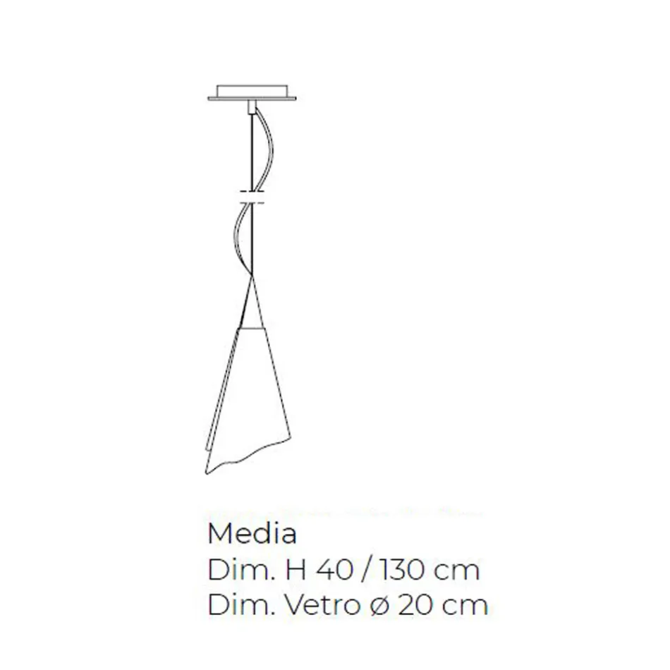 Ręcznie wykonana lampa wisząca z dmuchanego szkła weneckiego - Chrystal Viadurini