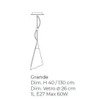 Ręcznie wykonana lampa wisząca z dmuchanego szkła weneckiego - Chrystal Viadurini