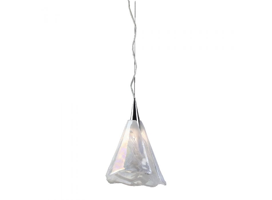 Ręcznie wykonana lampa wisząca z dmuchanego szkła weneckiego - Chrystal Viadurini