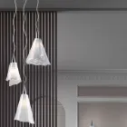 Ręcznie wykonana lampa wisząca z dmuchanego szkła weneckiego - Chrystal Viadurini