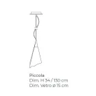 Ręcznie wykonana lampa wisząca z dmuchanego szkła weneckiego - Chrystal Viadurini