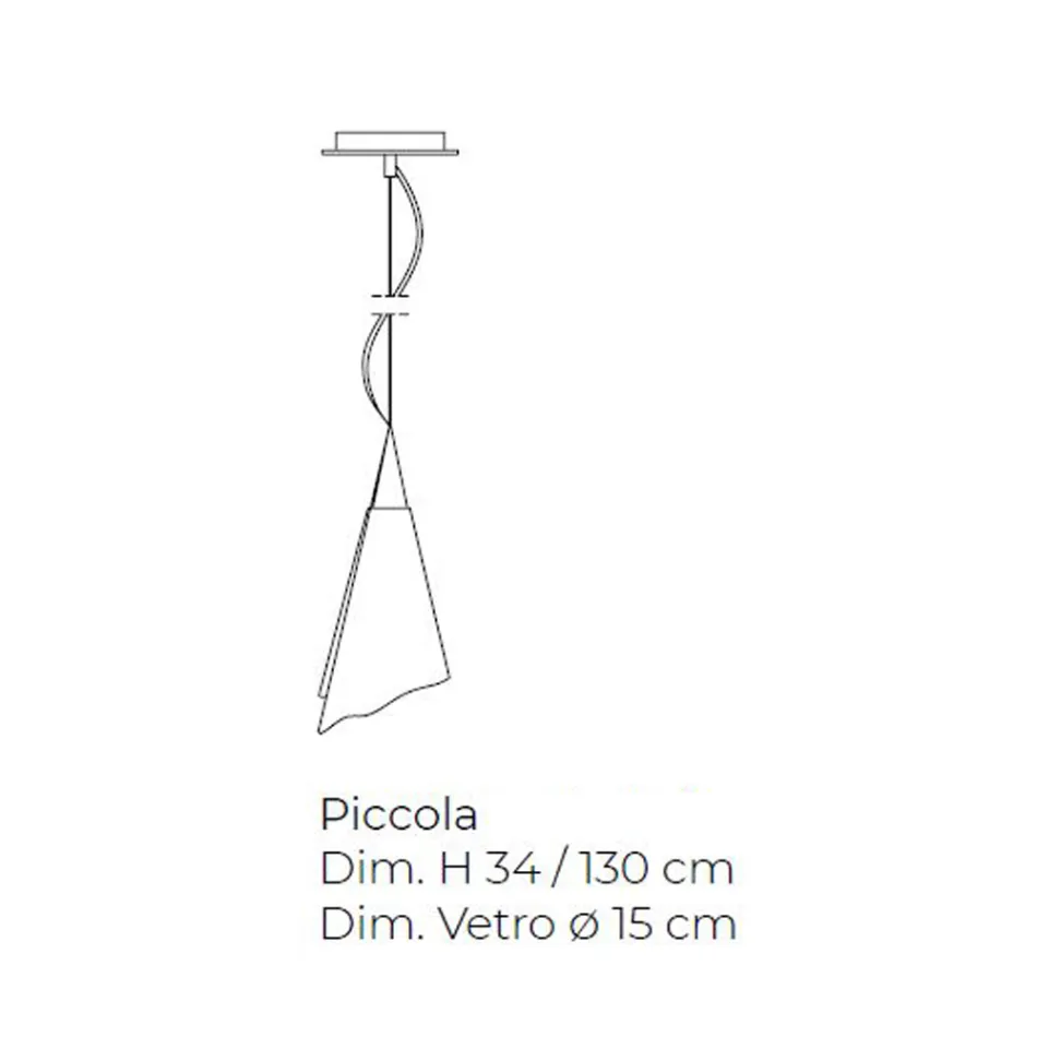 Ręcznie wykonana lampa wisząca z dmuchanego szkła weneckiego - Chrystal Viadurini