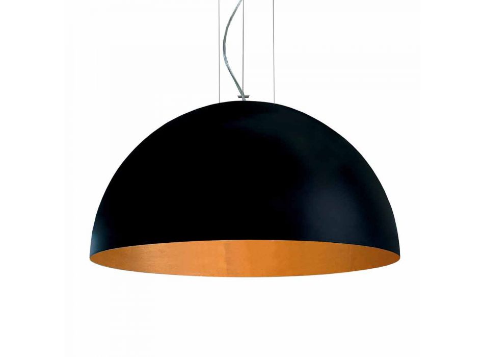 Lampa wisząca ze stali bicolor, Ø50xh.25xL.cavo100cm, Grace Viadurini