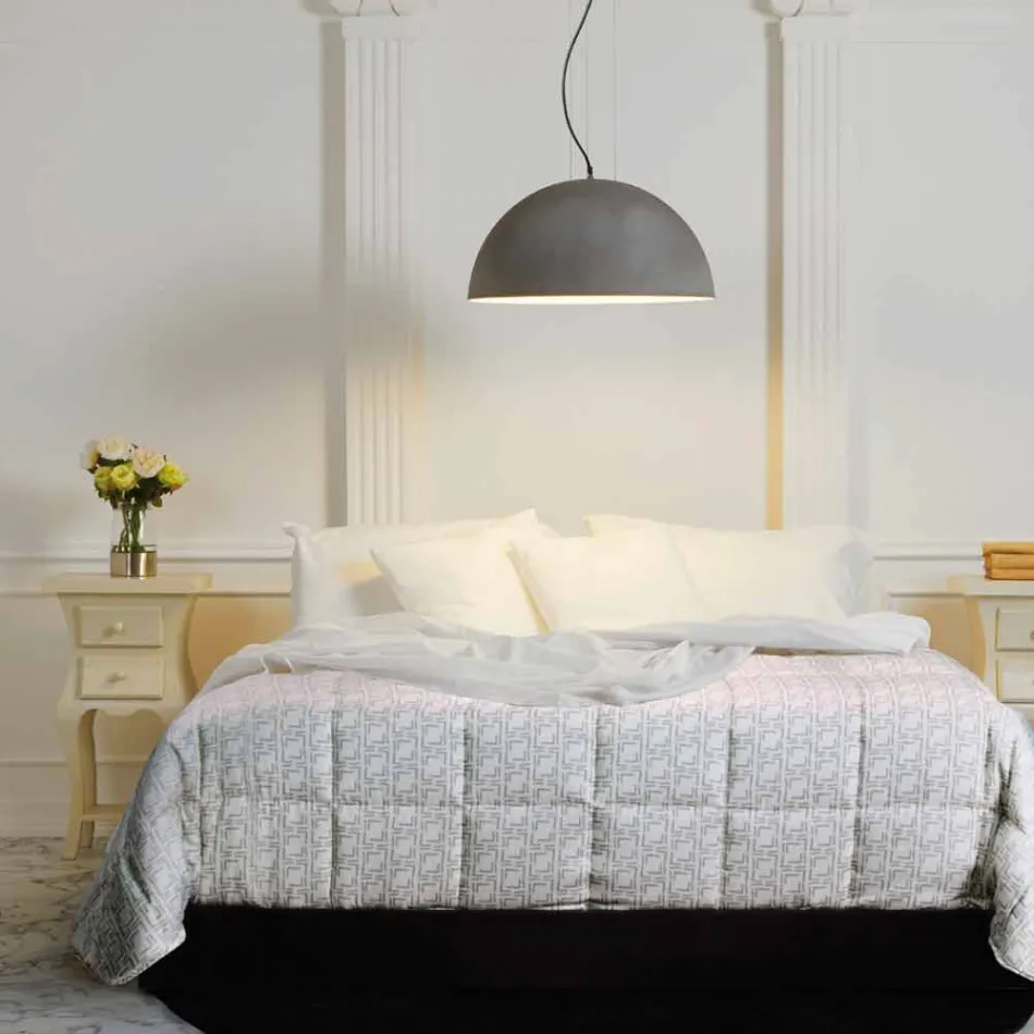 Lampa wisząca ze stali bicolor, Ø50xh.25xL.cavo100cm, Grace Viadurini