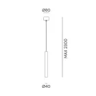 Lampa wisząca cylindryczna  Ø4 Girasoli Il Fanale Viadurini