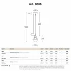 Lampa wisząca hydroizolacyjne mosiądzu i białe szkło Viadurini