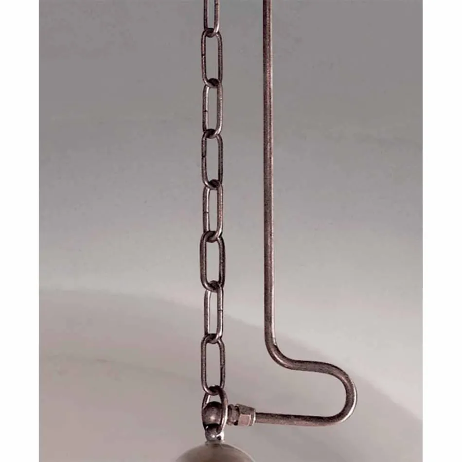 Lampa wisząca hydroizolacyjne mosiądzu i białe szkło Viadurini