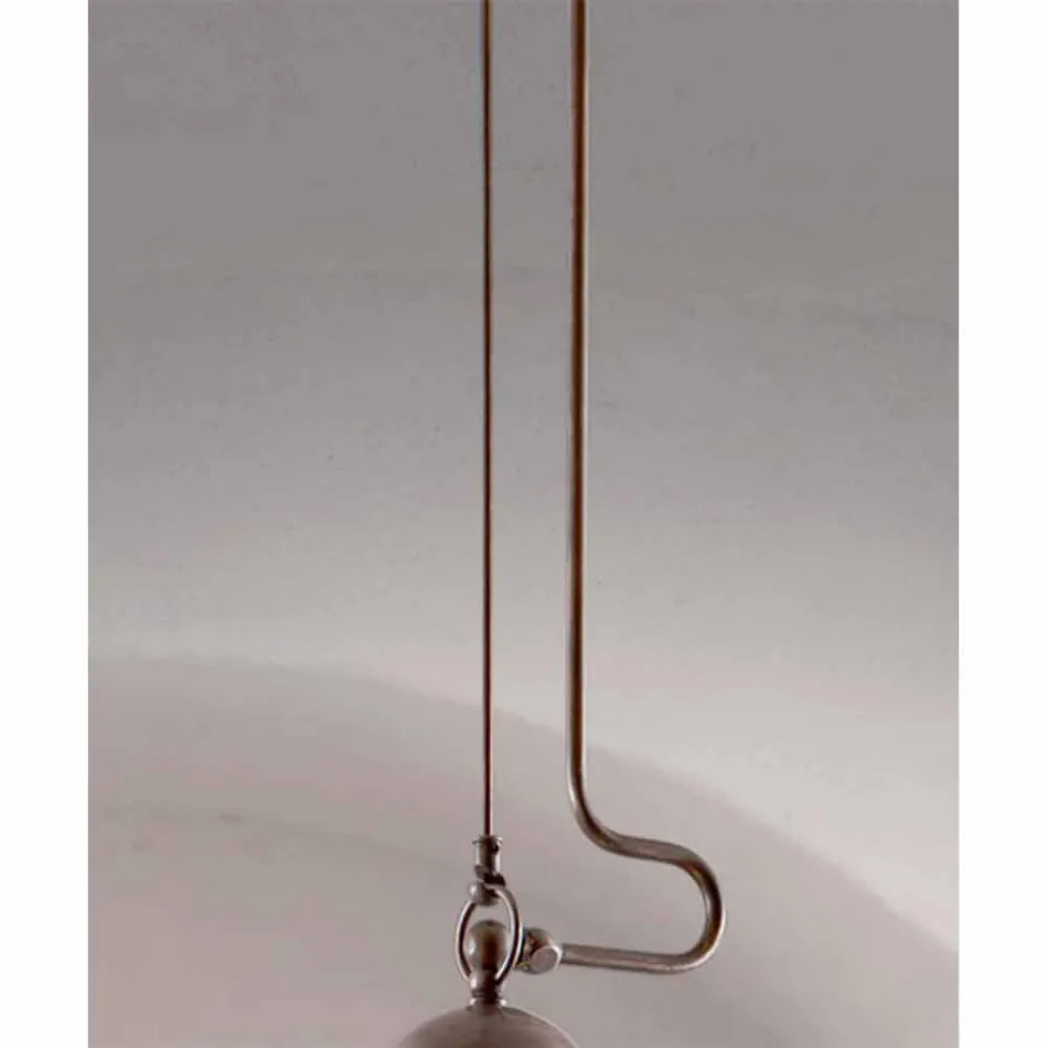 Lampa wisząca hydroizolacyjne mosiądzu i białe szkło Viadurini