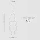 Lampa wisząca z 3 elementami o różnych kształtach Made in Italy - Bumbum Viadurini