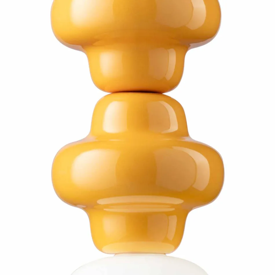 Lampa wisząca z 4 elementami z ceramiki i szkła Made in Italy - Capocabana Viadurini