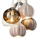 Lampa wisząca z 6 elementami z ceramiki i szkła Made in Italy - Afoxe Viadurini