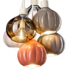 Lampa wisząca z 6 elementami z ceramiki i szkła Made in Italy - Afoxe Viadurini