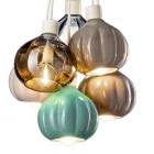 Lampa wisząca z 6 elementami z ceramiki i szkła Made in Italy - Afoxe Viadurini