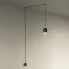 Lampa wisząca z cylindrami szklanymi Canneté Made in Italy - Oris Viadurini