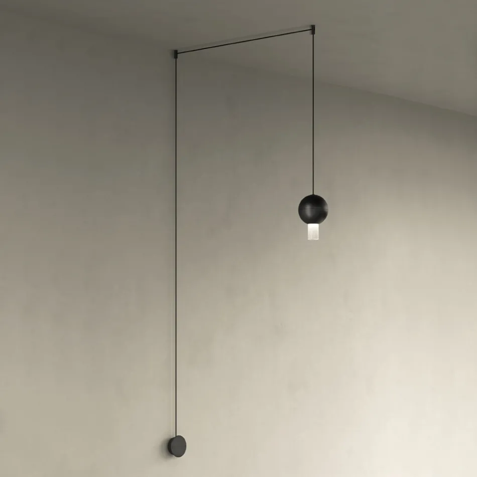 Lampa wisząca z cylindrami szklanymi Canneté Made in Italy - Oris Viadurini