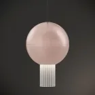 Lampa wisząca z cylindrami szklanymi Canneté Made in Italy - Oris Viadurini