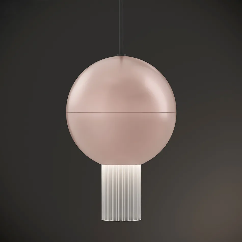 Lampa wisząca z cylindrami szklanymi Canneté Made in Italy - Oris Viadurini