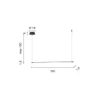 Lampa wisząca ze światłem LED i przewodami o regulowanej długości - pomarańczowa Viadurini