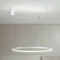 Lampa wisząca z poziomym okrągłym światłem LED z metalu - Mulberry