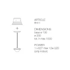 Lampa wisząca z kloszem poliestrowym Made in Italy - Toscot Junction Viadurini