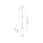 Lampa wisząca ze szkłem w różnych kształtach Made in Italy - Sintonia Viadurini