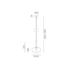 Lampa wisząca ze szkłem w różnych kształtach Made in Italy - Sintonia Viadurini