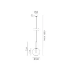 Lampa wisząca ze szkłem w różnych kształtach Made in Italy - Sintonia Viadurini