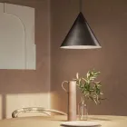 Wewnętrzna lampa wisząca z grafenu lub Maroka Made in Italy - Rain Viadurini