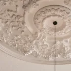 Lampa wisząca Design Biały gips i czarne aluminium 1 stożek - Tesera Viadurini