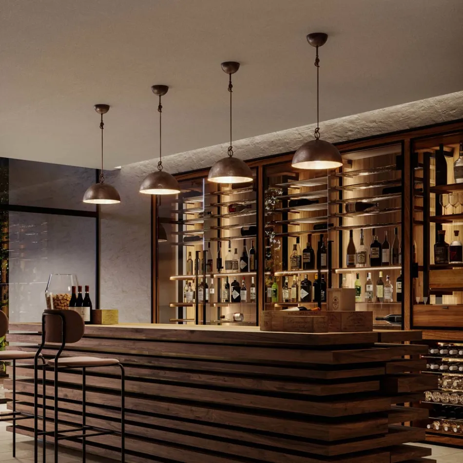 Rustykalna lampa wisząca Ø40 cm Galileo Il Fanale Viadurini