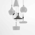 Designerska lampa wisząca z ceramiki - cekiny L1 Aldo Bernardi Viadurini