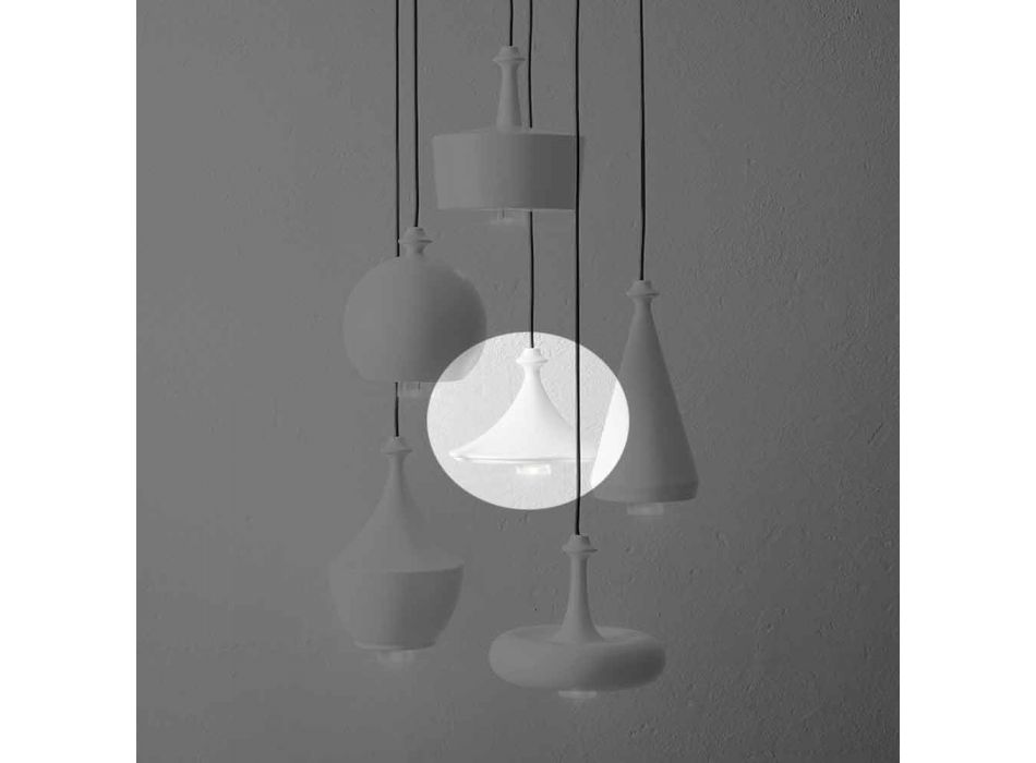 Designerska lampa wisząca z ceramiki - cekiny L1 Aldo Bernardi Viadurini