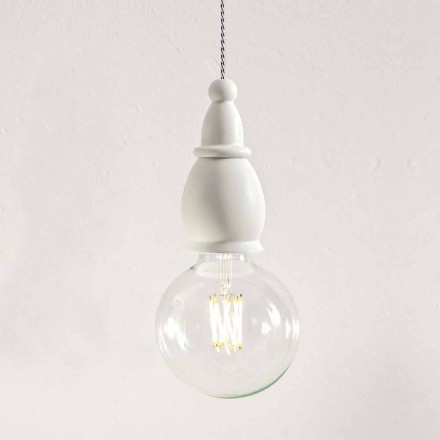 Designerska lampa wisząca z ceramiki Made in Italy - Fate autorstwa Aldo Bernardi Viadurini