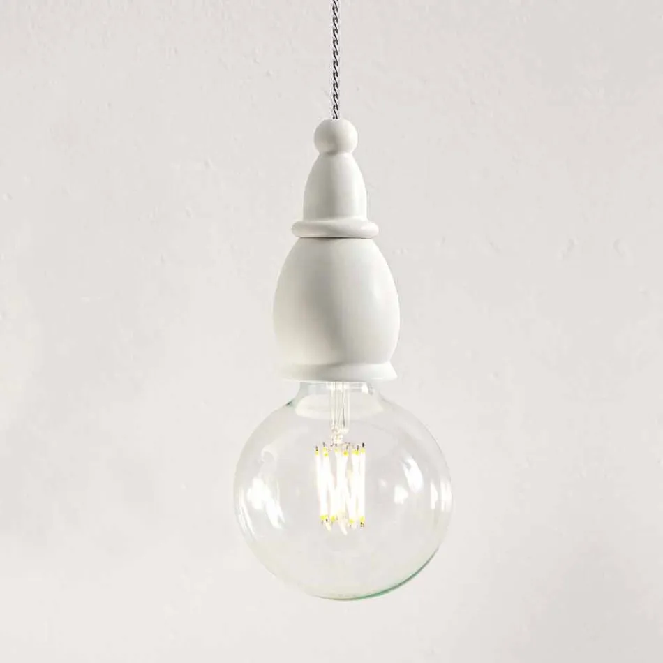 Designerska lampa wisząca z ceramiki Made in Italy - Fate autorstwa Aldo Bernardi Viadurini