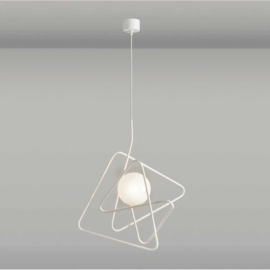 Lampa wisząca z nowoczesnej stali Ø60xh.60xL.cavo200cm, Adele Viadurini
