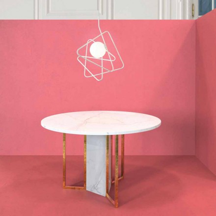 Lampa wisząca z nowoczesnej stali Ø60xh.60xL.cavo200cm, Adele Viadurini