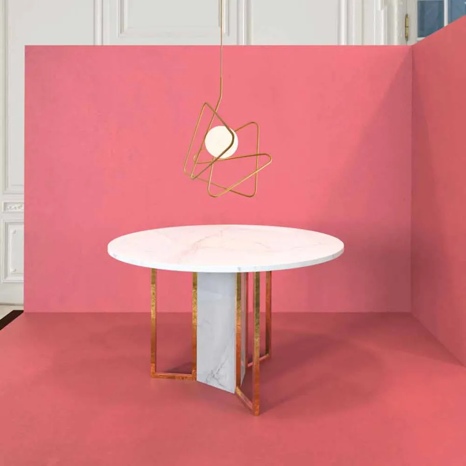 Lampa wisząca z nowoczesnej stali Ø60xh.60xL.cavo200cm, Adele Viadurini