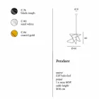 Lampa wisząca z nowoczesnej stali Ø60xh.60xL.cavo200cm, Adele Viadurini