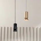 Lampa wisząca z malowanego proszkowo aluminium i regulowanego kabla - Buxus Viadurini