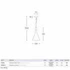 Lampa wisząca w betonowych ścieżek Aldo Bernardi Viadurini