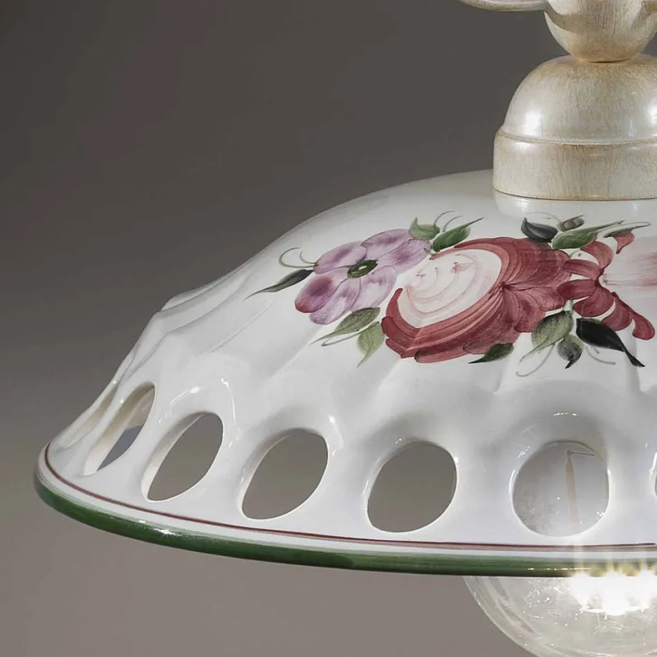 Ręcznie wykonana ceramiczna lampa wisząca z Passanastri - Neapol Viadurini