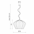 Lampa wisząca z błyszczącej białej ceramiki w 4 kształtach - Oasis Viadurini